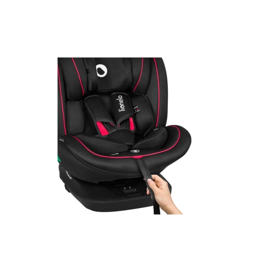 Lionelo - Autosjedalica BASTIAAN i-Size 40-150 cm crna/crvena