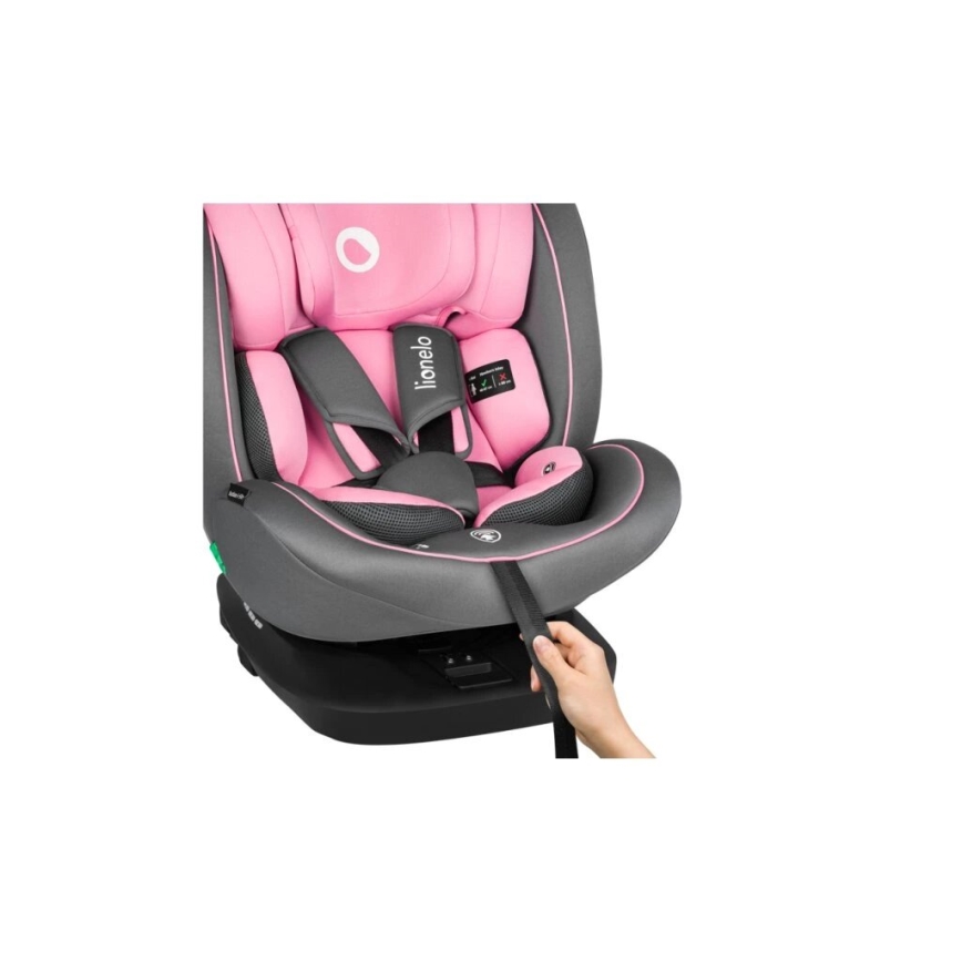 Lionelo - Autosjedalica BASTIAAN i-Size 40-150 cm siva/ružičasta