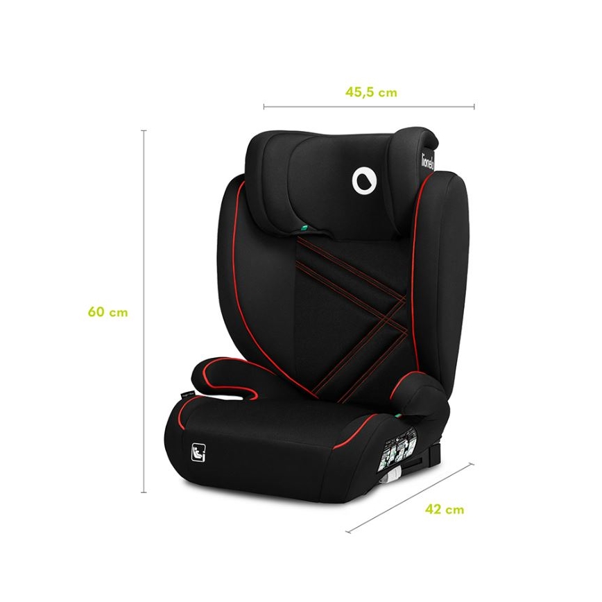Lionelo - Autosjedalica HUGO i-Size 100-150 cm crna/crvena