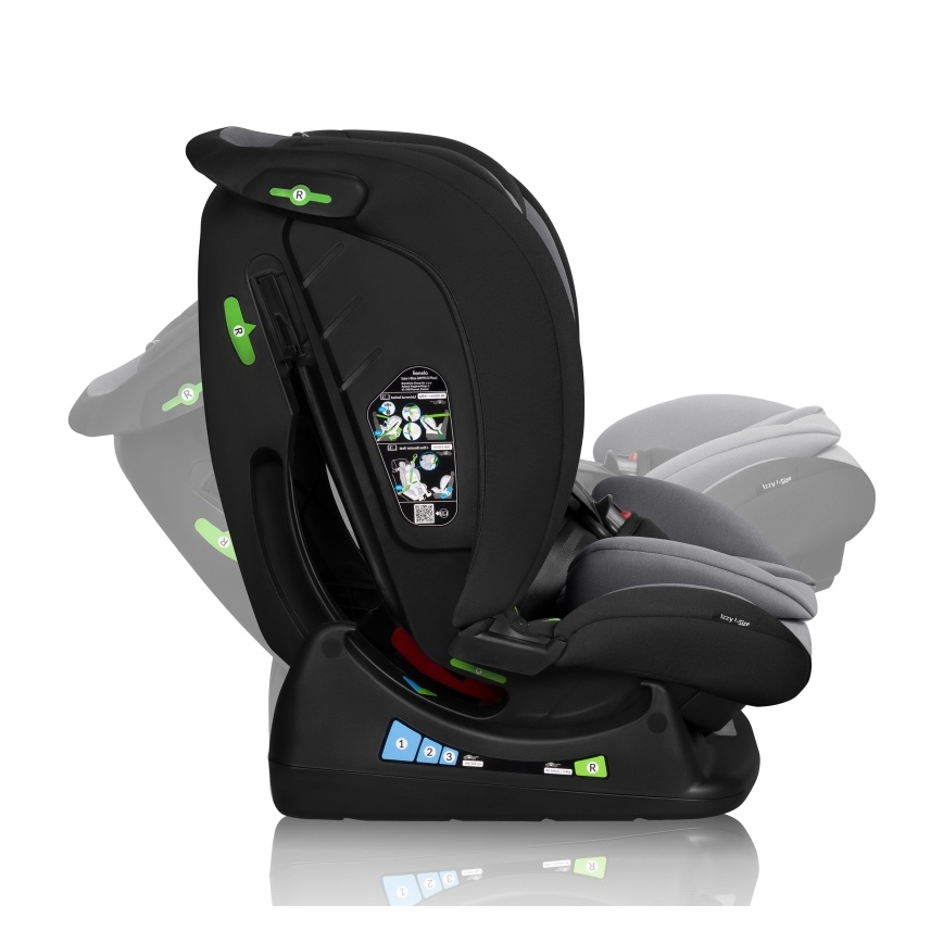 Lionelo - Autosjedalica IZZY i-Size 40-150 cm Crno-siva