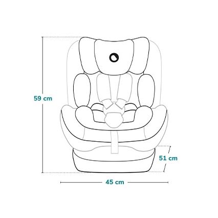 Lionelo - Autosjedalica IZZY i-Size 40-150 cm Crno-siva