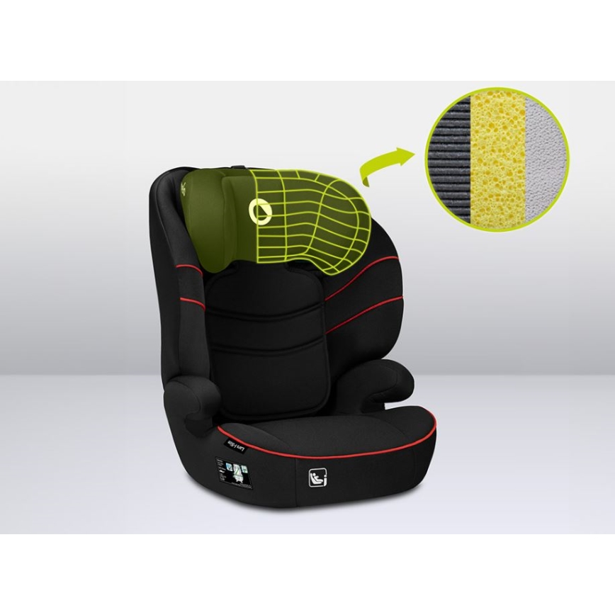Lionelo - Autosjedalica LARS i-Size 100-150 cm crna/crvena