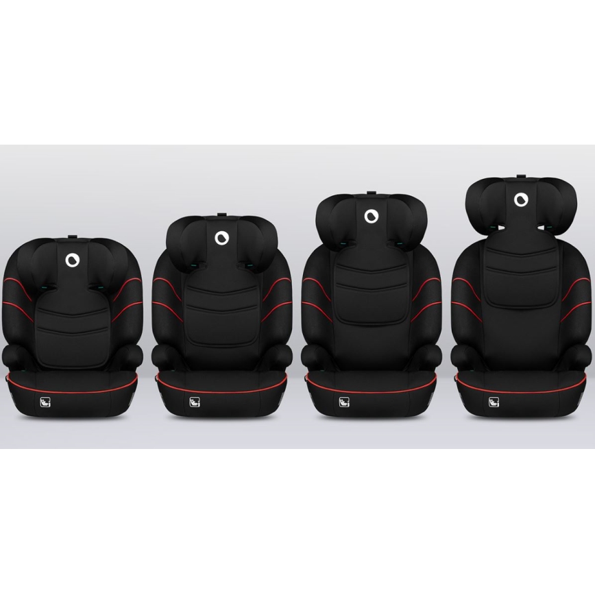 Lionelo - Autosjedalica LARS i-Size 100-150 cm crna/crvena