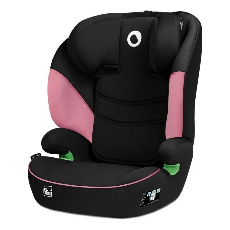 Lionelo - Autosjedalica LARS i-Size 100-150 cm crna/ružičasta