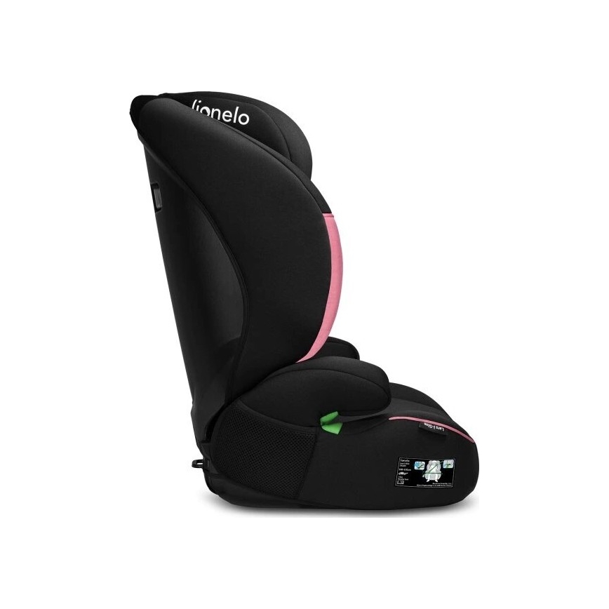 Lionelo - Autosjedalica LARS i-Size 100-150 cm crna/ružičasta