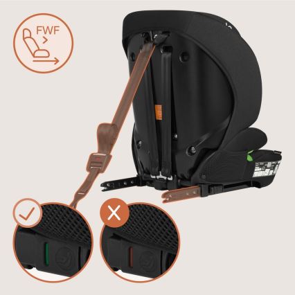Lionelo - Autosjedalica LEVI FIX i-Size 76-150 cm Crni Karbon