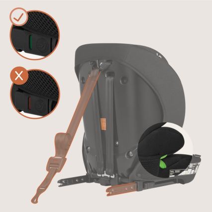 Lionelo - Autosjedalica LEVI FIX i-Size 76-150 cm Crni Karbon