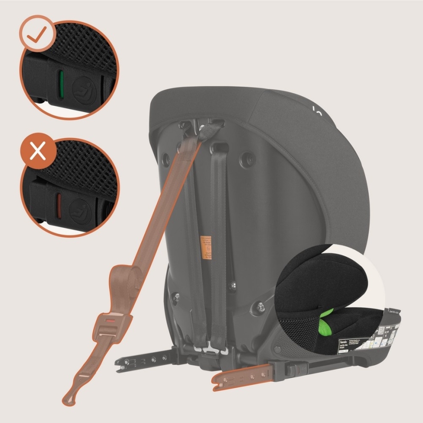 Lionelo - Autosjedalica LEVI FIX i-Size 76-150 cm Crni Karbon