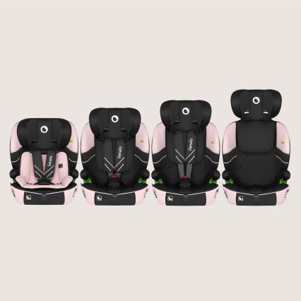 Lionelo - Autosjedalica LEVI FIX i-Size 76-150 cm Pink Baby