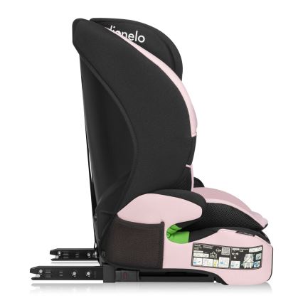 Lionelo - Autosjedalica LEVI FIX i-Size 76-150 cm Pink Baby