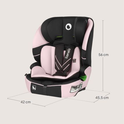 Lionelo - Autosjedalica LEVI FIX i-Size 76-150 cm Pink Baby