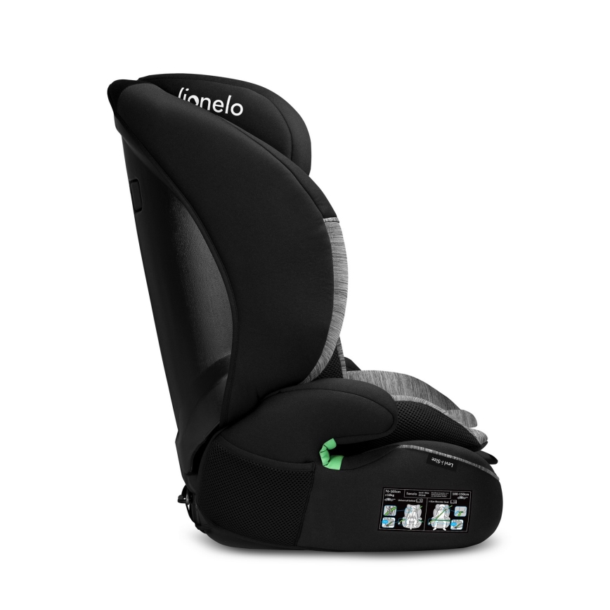 Lionelo - Autosjedalica LEVI i-Size 76-150 cm Crna/Siva