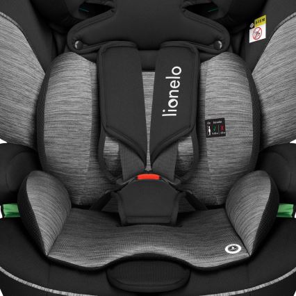 Lionelo - Autosjedalica LEVI i-Size 76-150 cm Crna/Siva