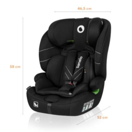 Lionelo - Autosjedalica LEVI ONE i-Size 76-150 cm crna