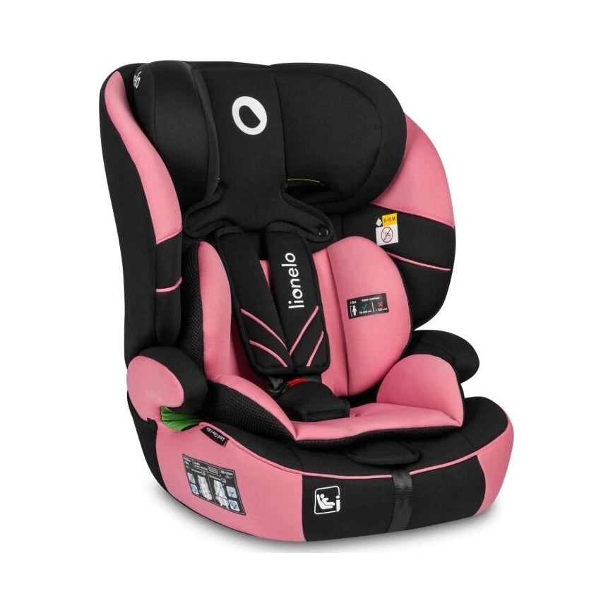 Lionelo - Autosjedalica LEVI ONE i-Size 76-150 cm crna/ružičasta