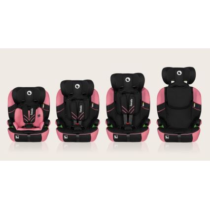 Lionelo - Autosjedalica LEVI ONE i-Size 76-150 cm crna/ružičasta