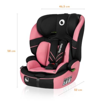 Lionelo - Autosjedalica LEVI ONE i-Size 76-150 cm crna/ružičasta