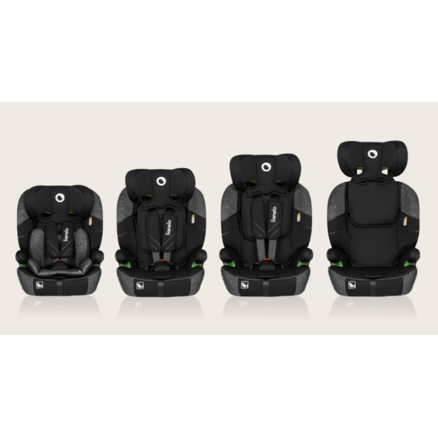 Lionelo - Autosjedalica LEVI ONE i-Size 76-150 cm crna/siva