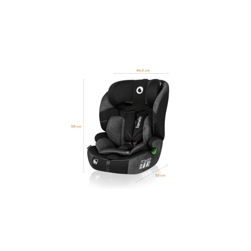 Lionelo - Autosjedalica LEVI ONE i-Size 76-150 cm crna/siva