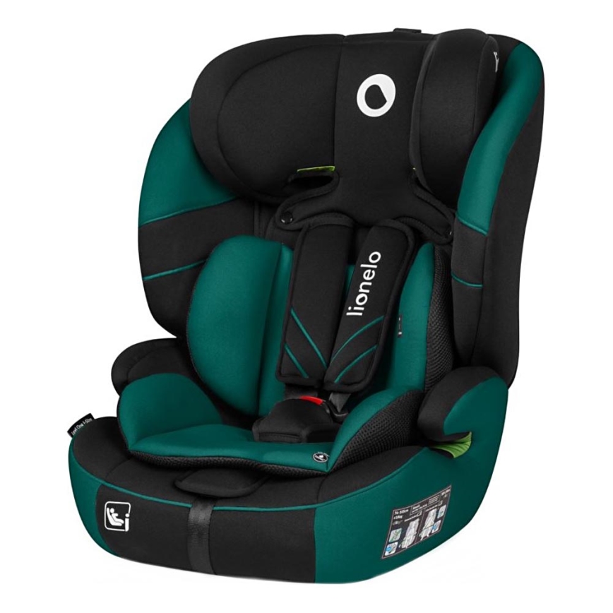 Lionelo - Autosjedalica LEVI ONE i-Size 76-150 cm crna/zelena