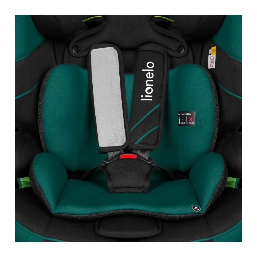 Lionelo - Autosjedalica LEVI ONE i-Size 76-150 cm crna/zelena