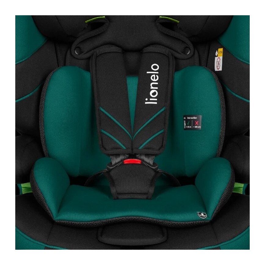 Lionelo - Autosjedalica LEVI ONE i-Size 76-150 cm crna/zelena