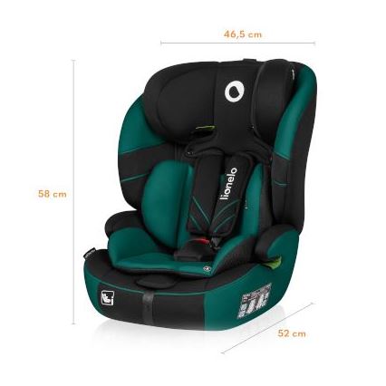 Lionelo - Autosjedalica LEVI ONE i-Size 76-150 cm crna/zelena