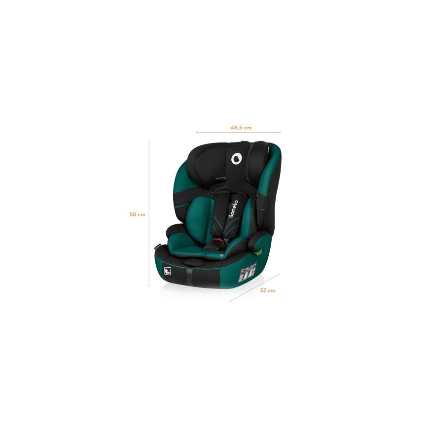 Lionelo - Autosjedalica LEVI ONE i-Size 76-150 cm crna/zelena