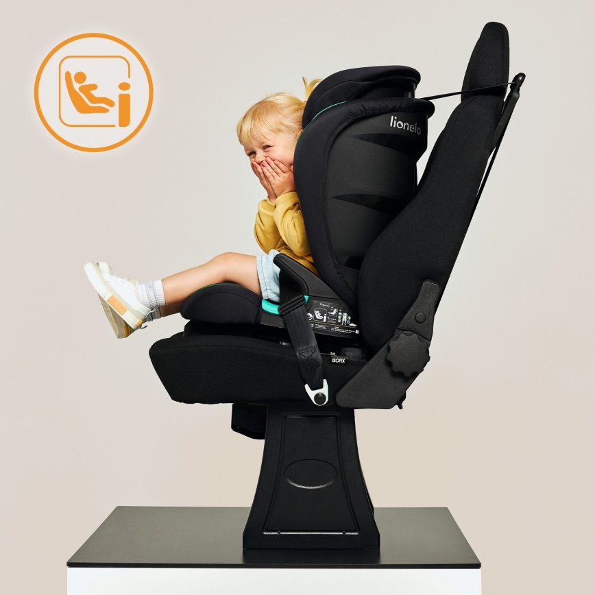 Lionelo - Autosjedalica NEAL i-Size 100-150 cm Crni Oniks