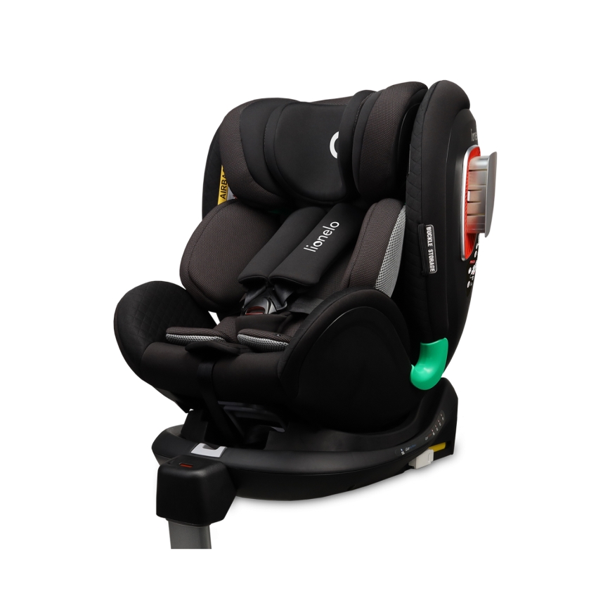 Lionelo - Okretna autosjedalica s bazom ANTOON PLUS i-Size 40-105 cm Black Onyx