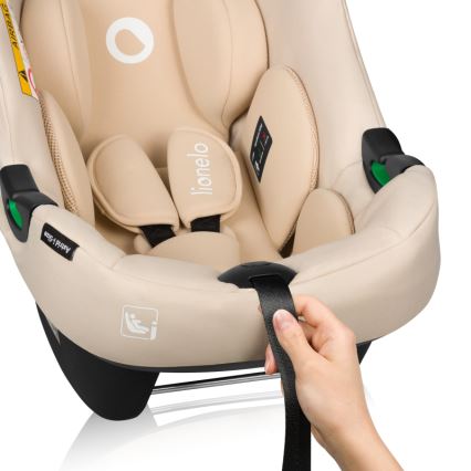 Lionelo - Autosjedalica s bazom ASTRID SET i-Size 40-87 cm Bež pijesak