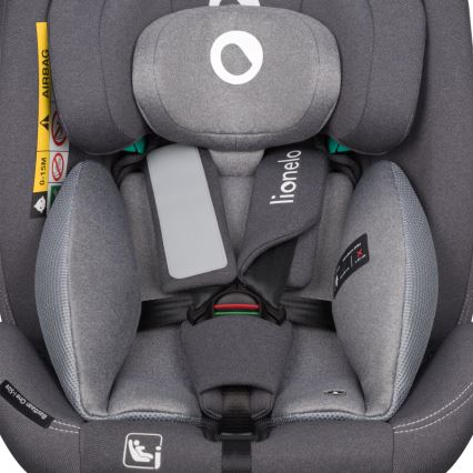 Lionelo - Rotirajuća autosjedalica s bazom BASTIAAN ONE i-Size 40-150 cm Grey Stone