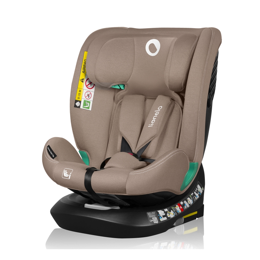 Lionelo - Autosjedalica s rotirajućom bazom BASTIAAN ONE i-Size 40-150 cm Bež Pijesak