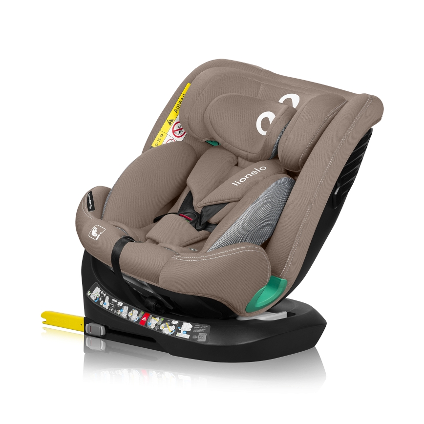 Lionelo - Autosjedalica s rotirajućom bazom BASTIAAN ONE i-Size 40-150 cm Bež Pijesak