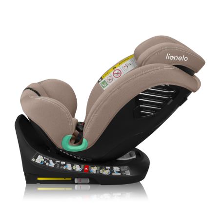 Lionelo - Autosjedalica s rotirajućom bazom BASTIAAN ONE i-Size 40-150 cm Bež Pijesak