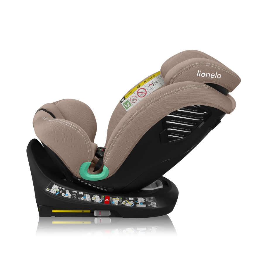 Lionelo - Autosjedalica s rotirajućom bazom BASTIAAN ONE i-Size 40-150 cm Bež Pijesak