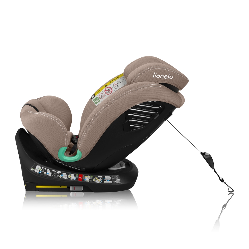 Lionelo - Autosjedalica s rotirajućom bazom BASTIAAN ONE i-Size 40-150 cm Bež Pijesak