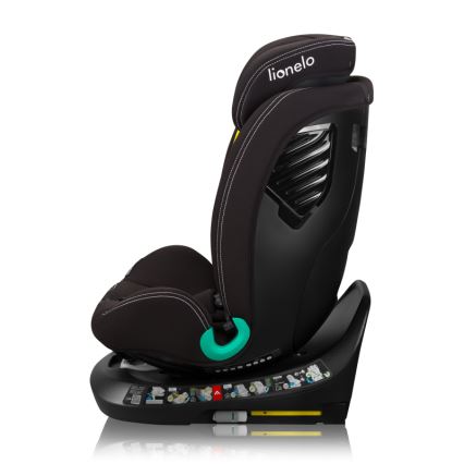 Lionelo - Rotirajuća autosjedalica s bazom BASTIAAN ONE i-Size 40-150 cm Black Carbon