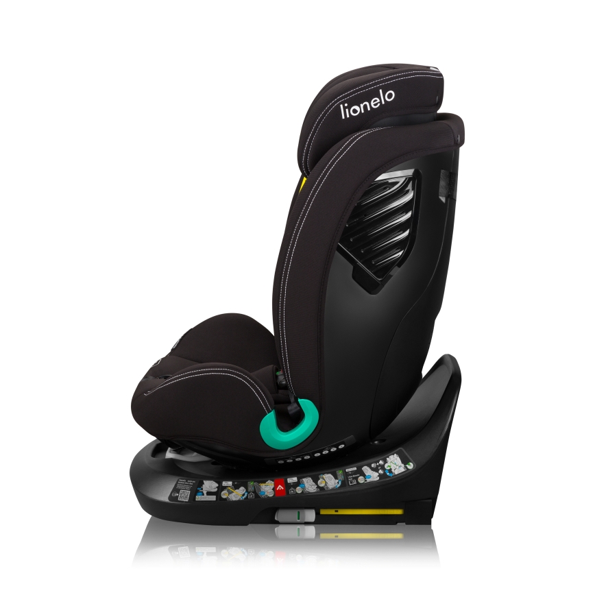 Lionelo - Rotirajuća autosjedalica s bazom BASTIAAN ONE i-Size 40-150 cm Black Carbon