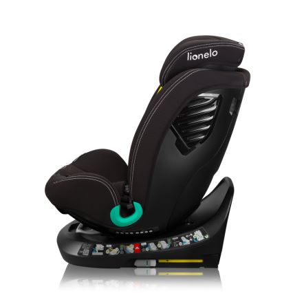 Lionelo - Rotirajuća autosjedalica s bazom BASTIAAN ONE i-Size 40-150 cm Black Carbon