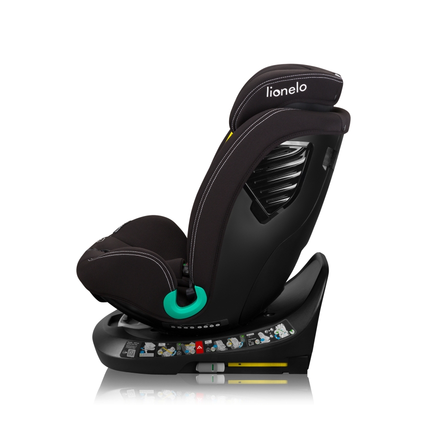 Lionelo - Rotirajuća autosjedalica s bazom BASTIAAN ONE i-Size 40-150 cm Black Carbon