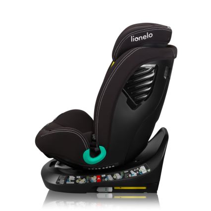 Lionelo - Rotirajuća autosjedalica s bazom BASTIAAN ONE i-Size 40-150 cm Black Carbon