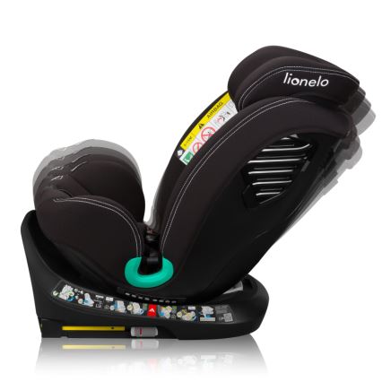Lionelo - Rotirajuća autosjedalica s bazom BASTIAAN ONE i-Size 40-150 cm Black Carbon