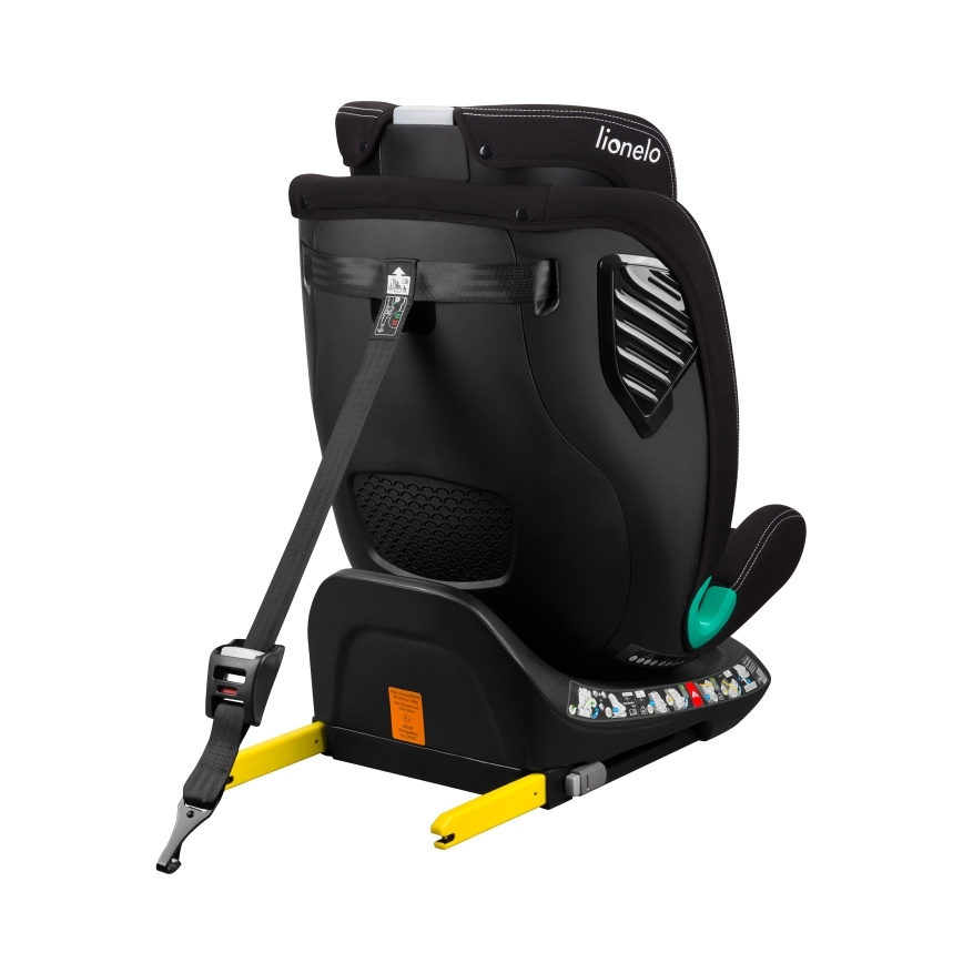 Lionelo - Rotirajuća autosjedalica s bazom BASTIAAN ONE i-Size 40-150 cm Black Carbon