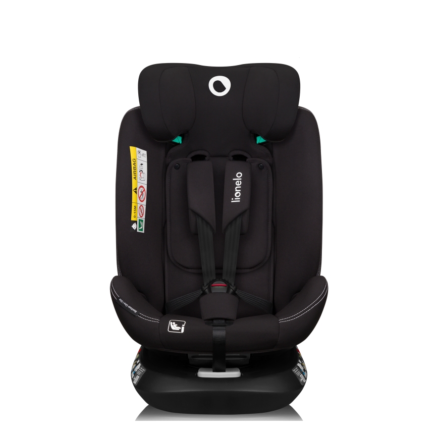Lionelo - Rotirajuća autosjedalica s bazom BASTIAAN ONE i-Size 40-150 cm Black Carbon