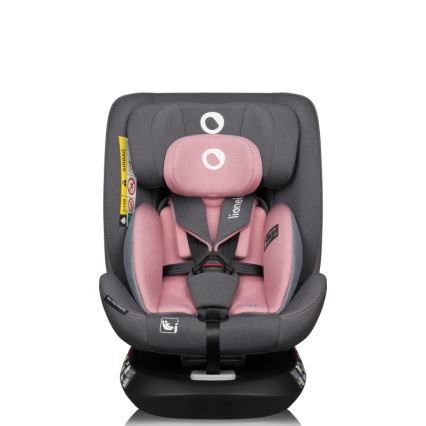 Lionelo - Rotirajuća autosjedalica s bazom BASTIAAN ONE i-Size 40-150 cm Pink Rose
