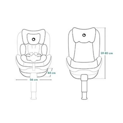 Lionelo - Rotirajuća autosjedalica s bazom BRAAM AIR i-Size 40-150 cm Crni karbon