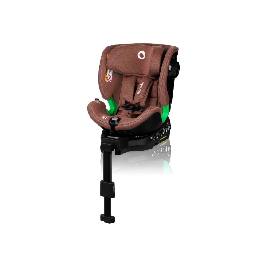 Lionelo - Autosjedalica s bazom rotirajuća HARMONY i-Size 40-150 cm cigla