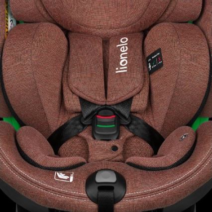 Lionelo - Autosjedalica s bazom rotirajuća HARMONY i-Size 40-150 cm cigla