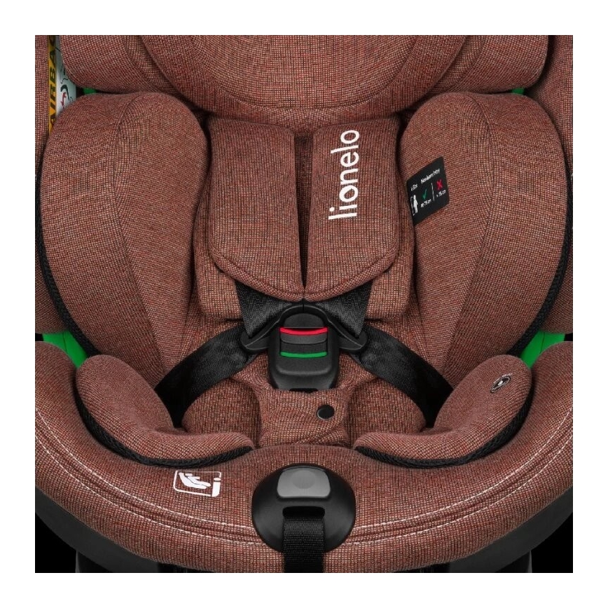 Lionelo - Autosjedalica s bazom rotirajuća HARMONY i-Size 40-150 cm cigla
